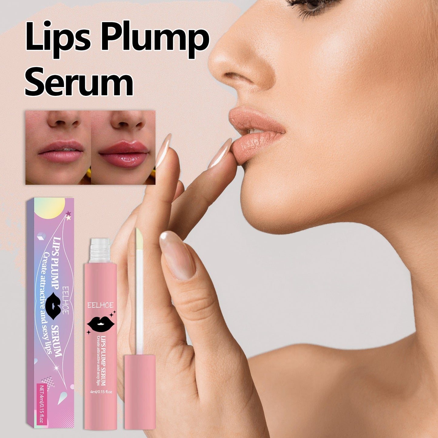 EELHOE Lip Serum Lip Moisturizing, Anti-Cracking, Hydrating, Hydrating And Smoothing Lip Lines